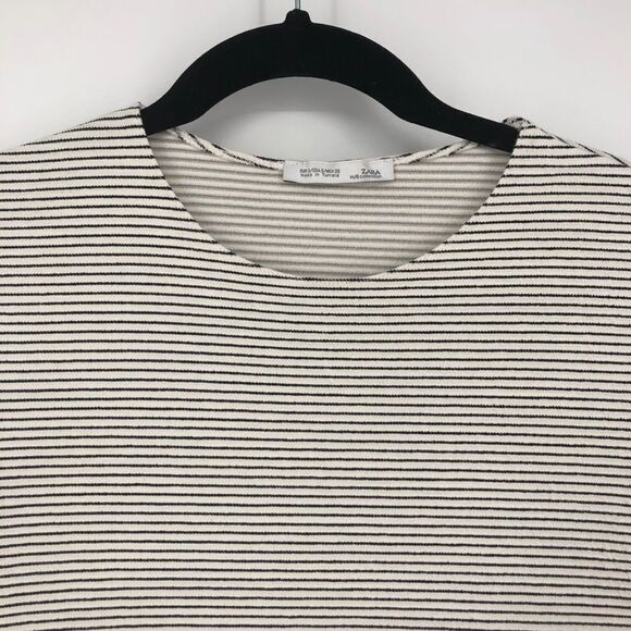 ZARA Casual Pinstripe Mini Shift Dress - Picture 3 of 7